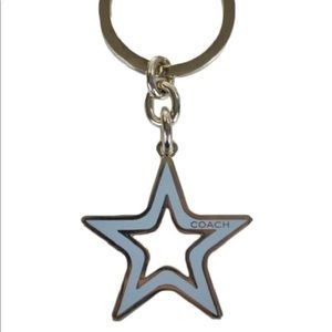 Coach Blue star keychain